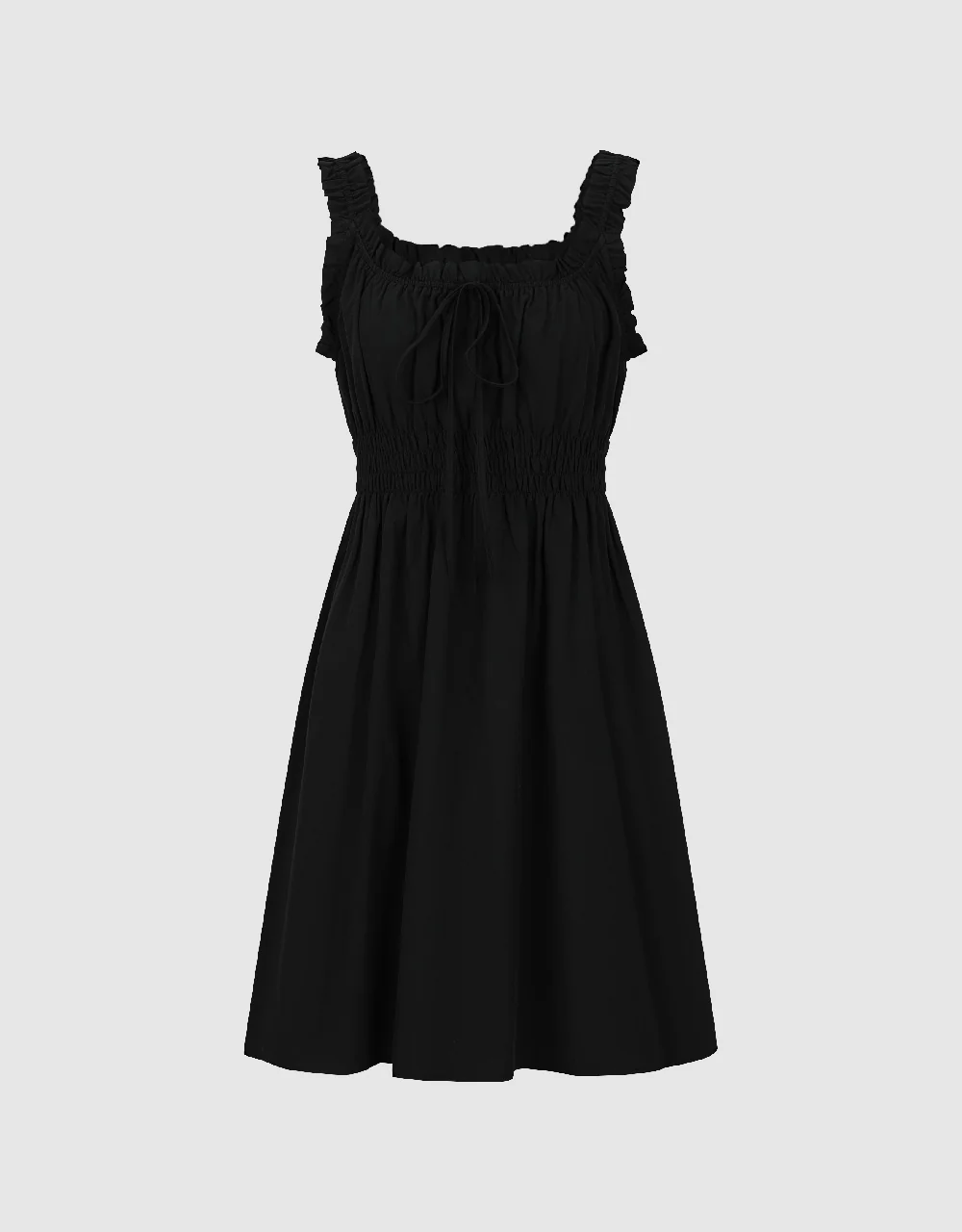 Square-cut Collar A-Line Dress - Image 4