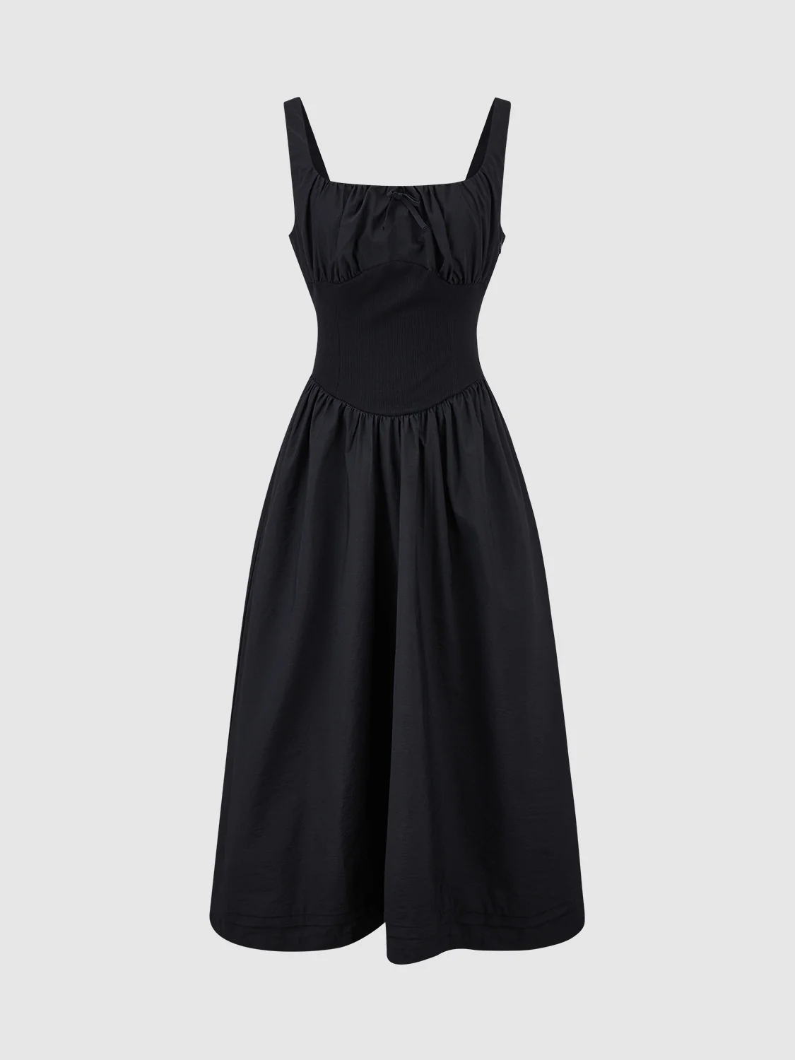Square-cut Collar A-Line Dress - Image 2