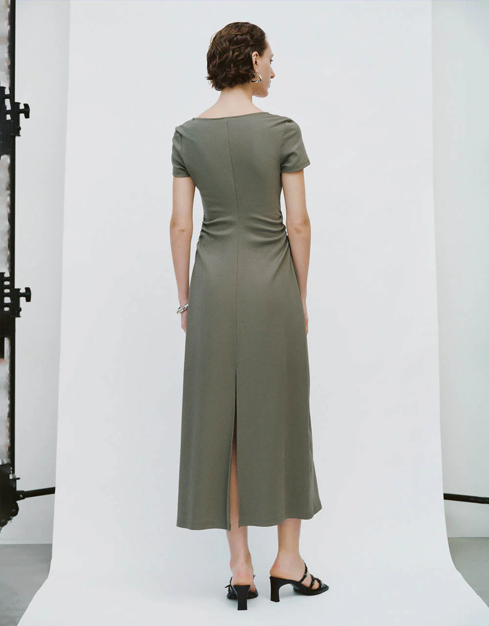 Square-cut Collar Skinny Dress - Image 14