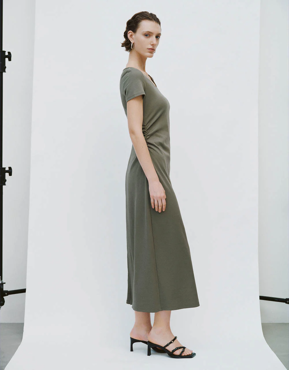 Square-cut Collar Skinny Dress - Image 16