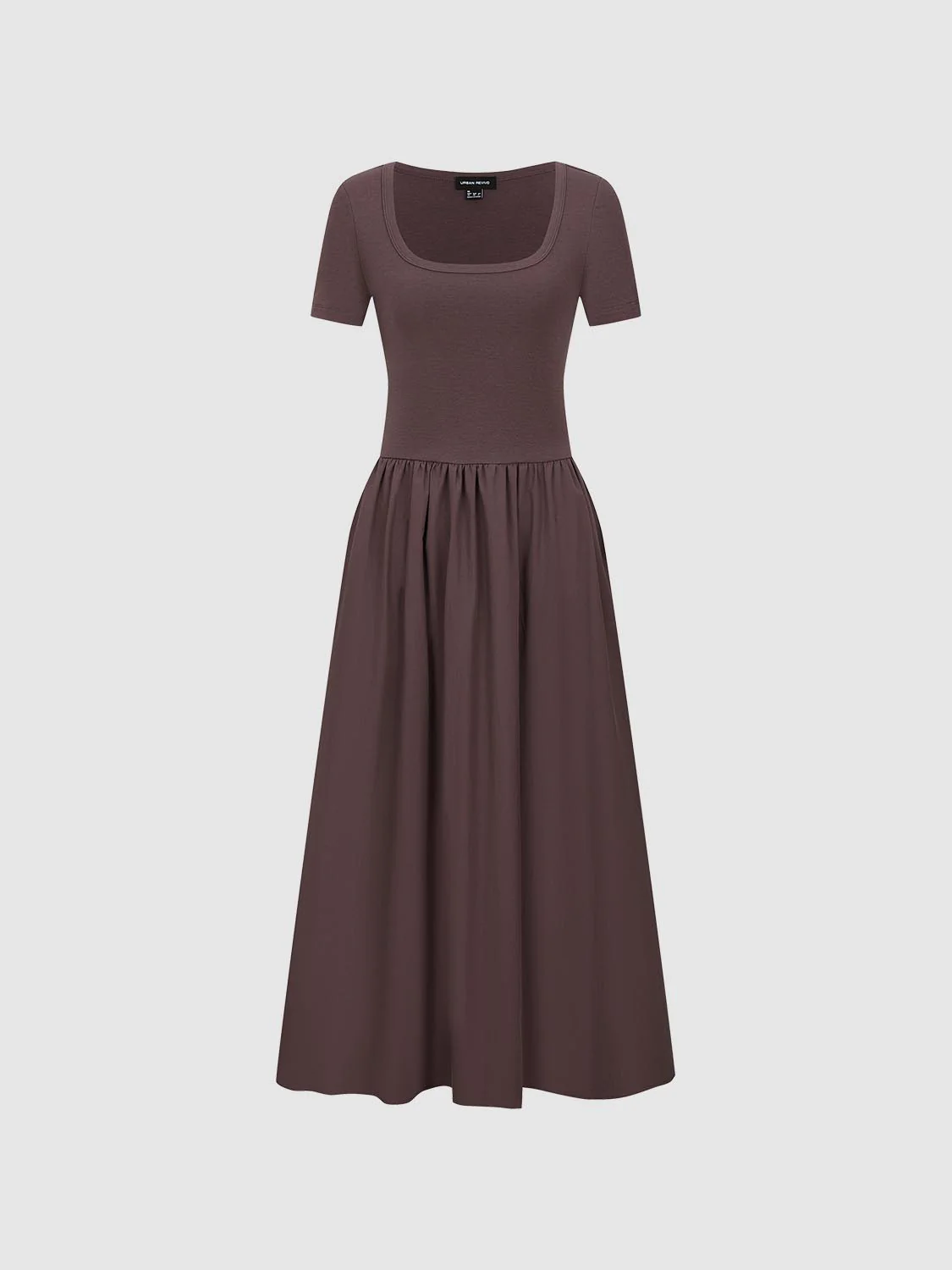 Square Neck A-Line Midi Dresses - Image 15