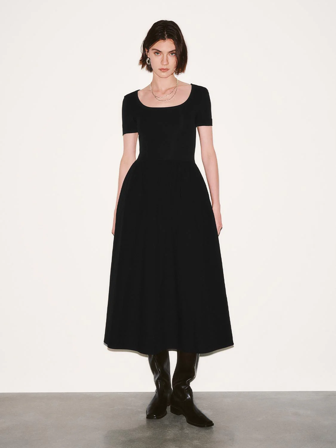 Square Neck A-Line Midi Dresses - Image 25
