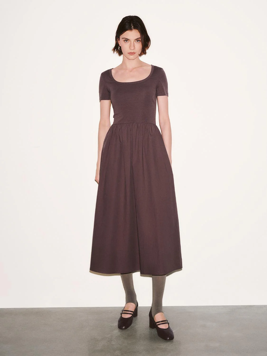 Square Neck A-Line Midi Dresses - Image 26