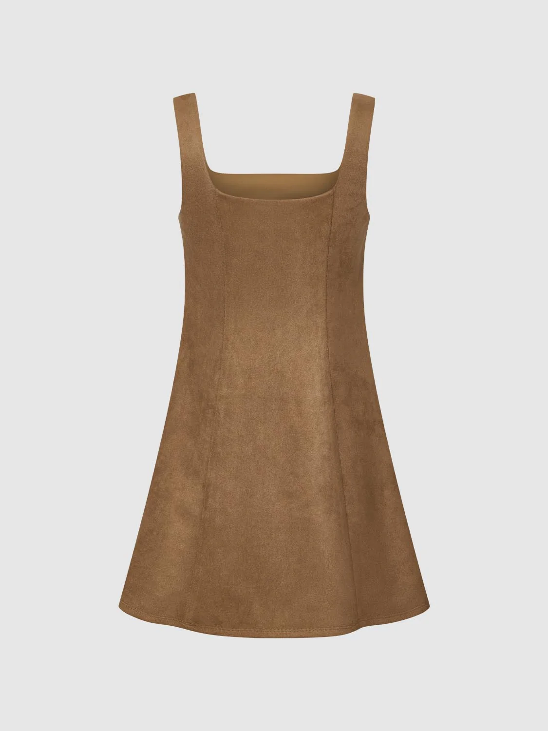 Square Neck Sleeveless A-Line Midi Dresses - Image 5
