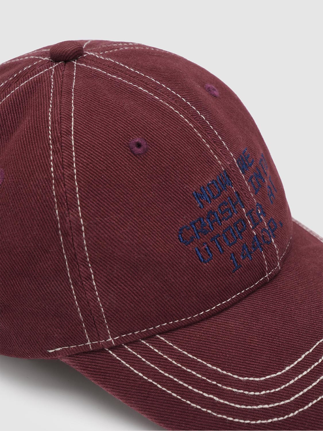 Stitch Detail Embroidered Baseball Cap - Image 12