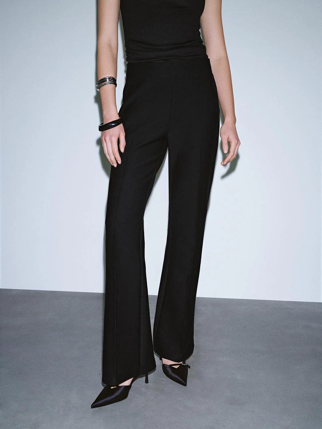 Stitch Detail Flare Leg Pants - Image 18