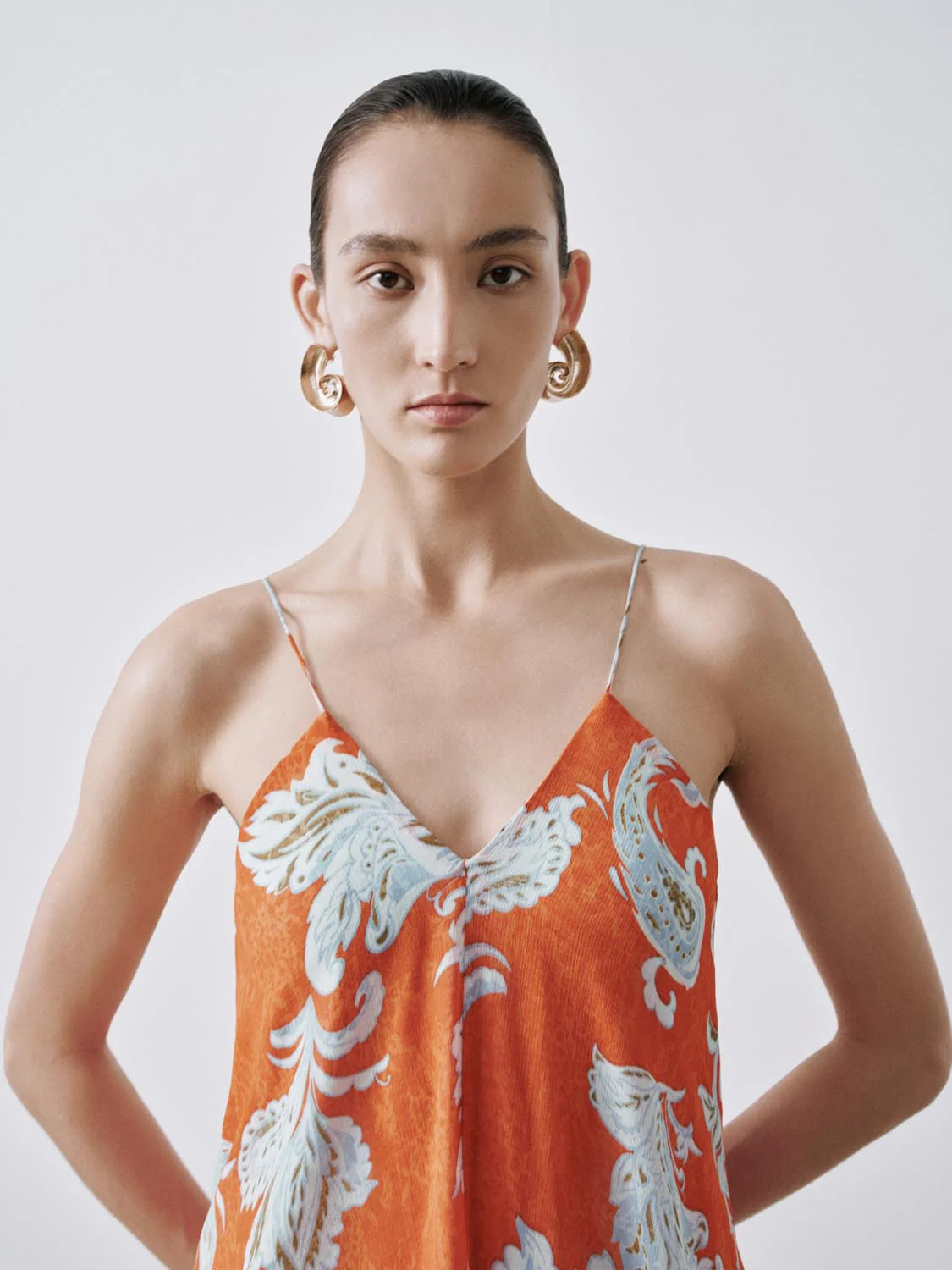 Strappy Floral Intarsia A-Line Midi Dresses - Image 3