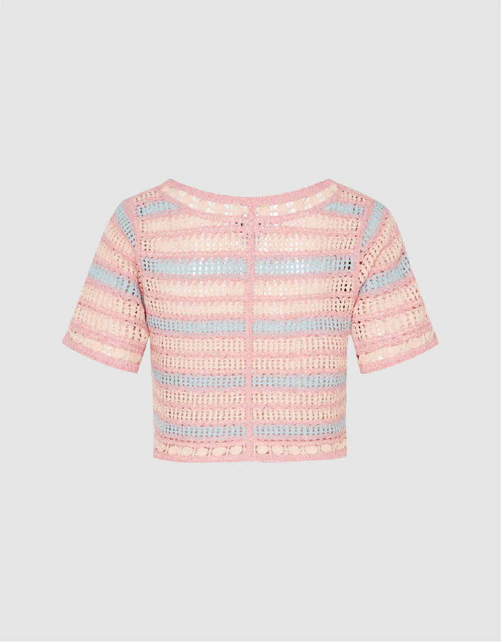 Striped V-Neck Knitted Cardigan - Image 13