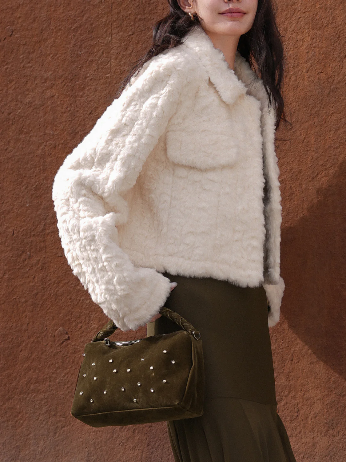 Studded Handle Shoulder Bags - Image 8