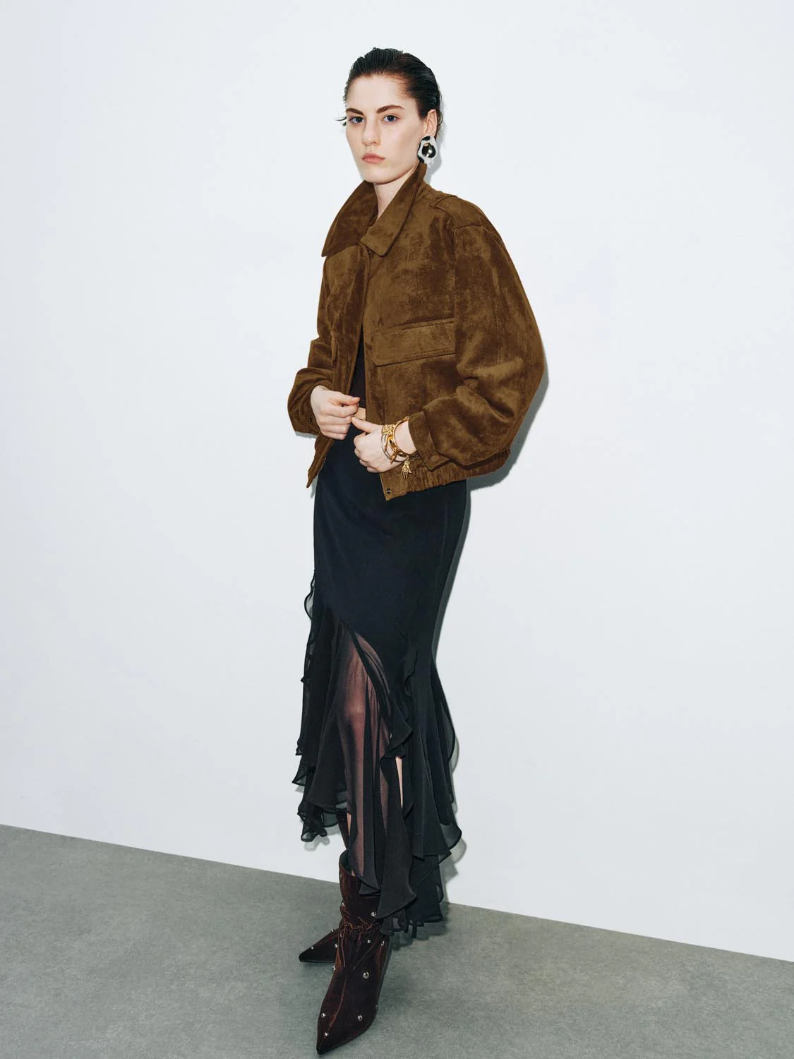Suede Cropped Jackets - Image 5