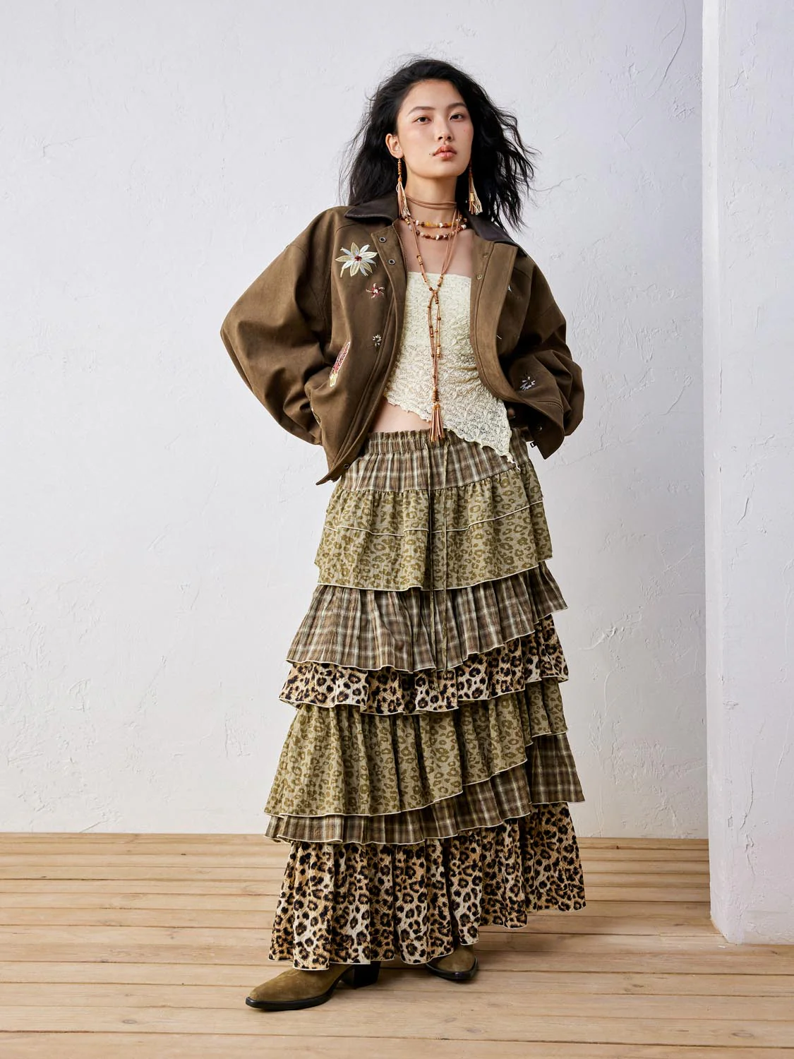 Suede Embroidered Jacket - Image 3