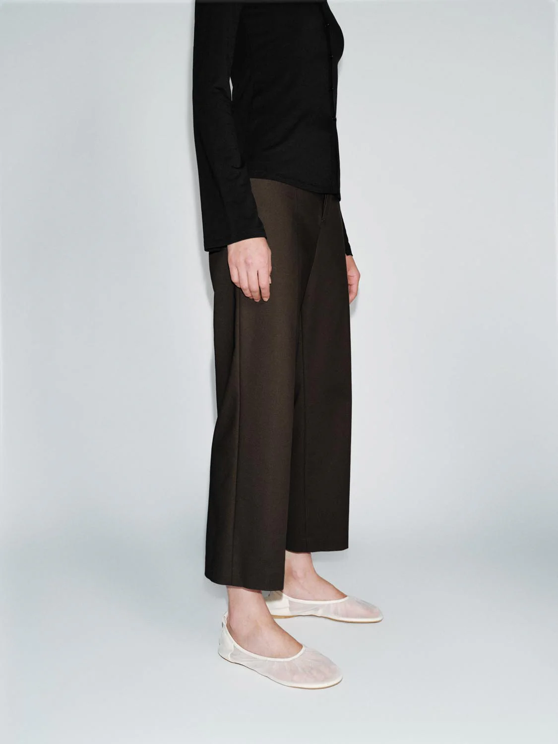 Tailored Straight Leg Ankle Pants - Image 3