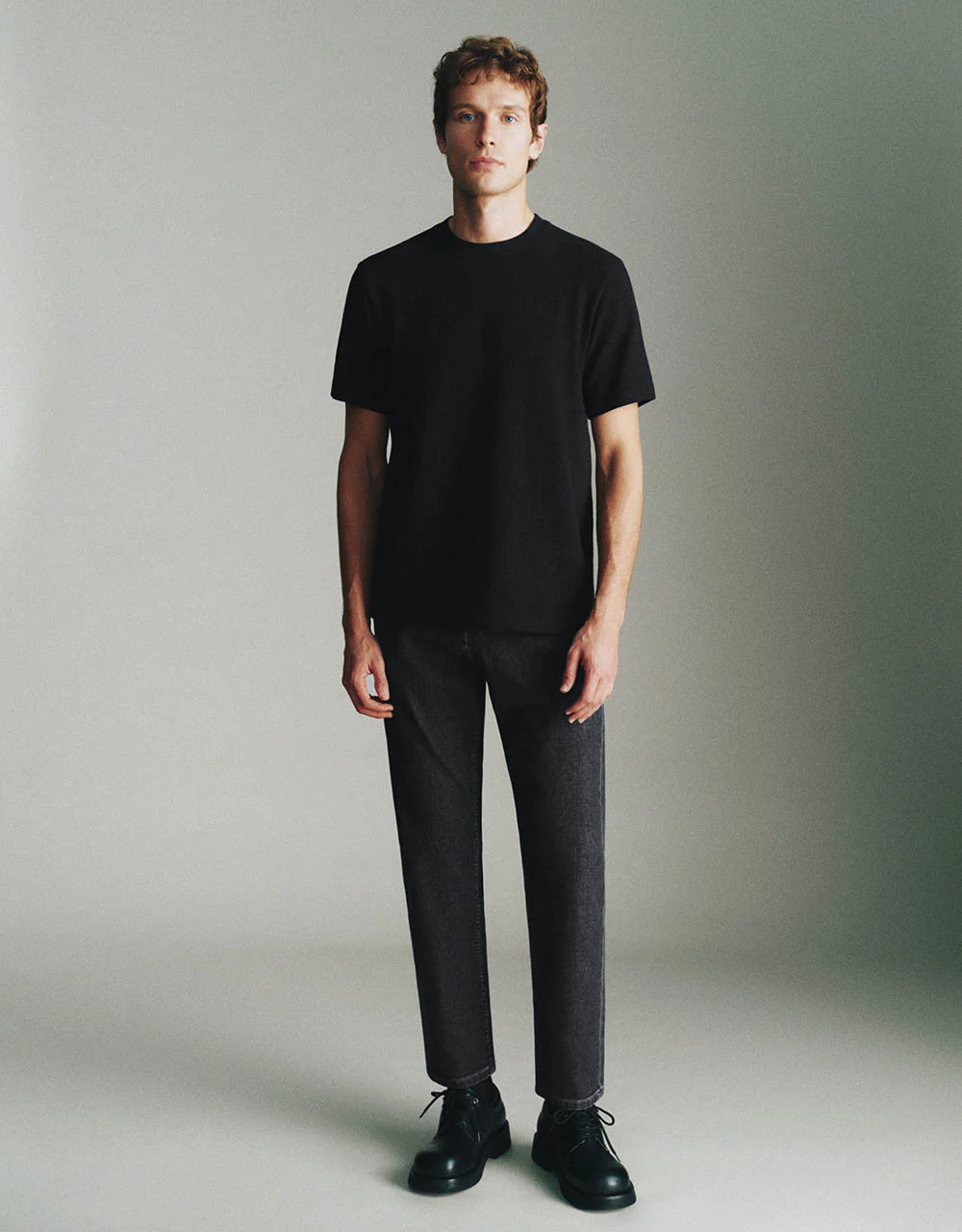Textured Crew Neck Knitted T-Shirt - Image 15
