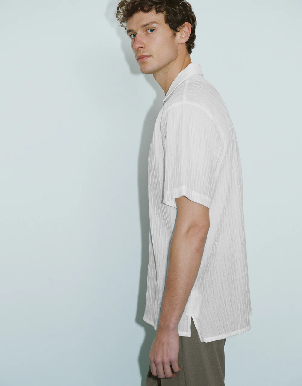 Textured Loose A-Line Shirt - Image 2