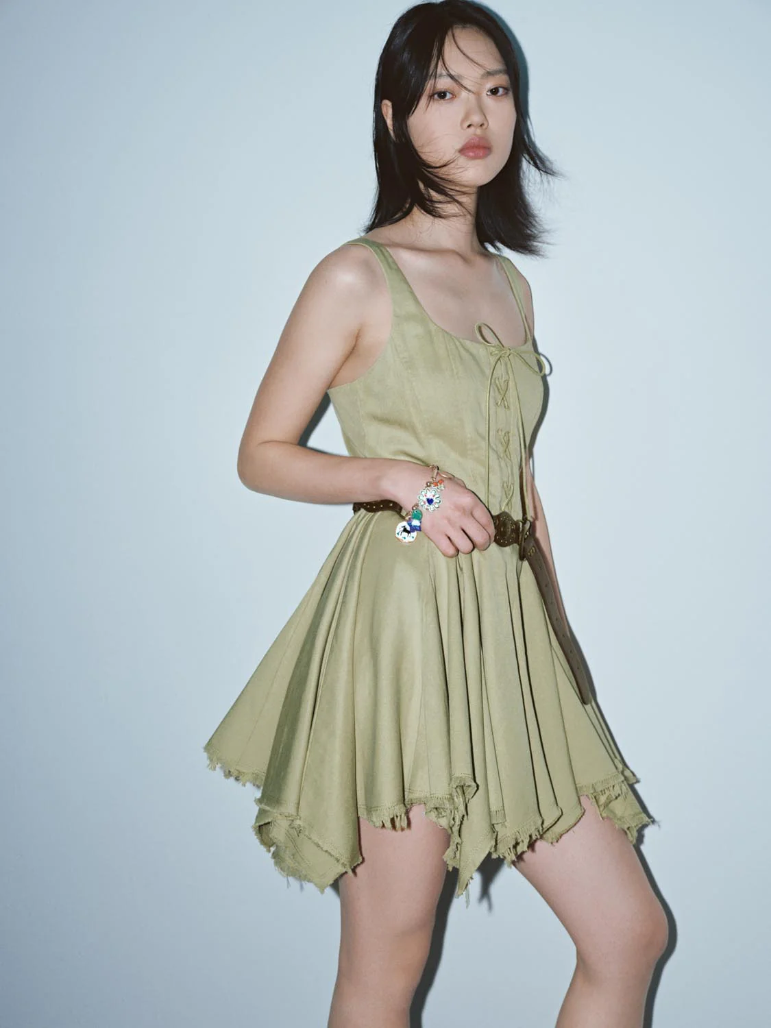Tie Detail Strappy A-Line Midi Dresses - Image 2