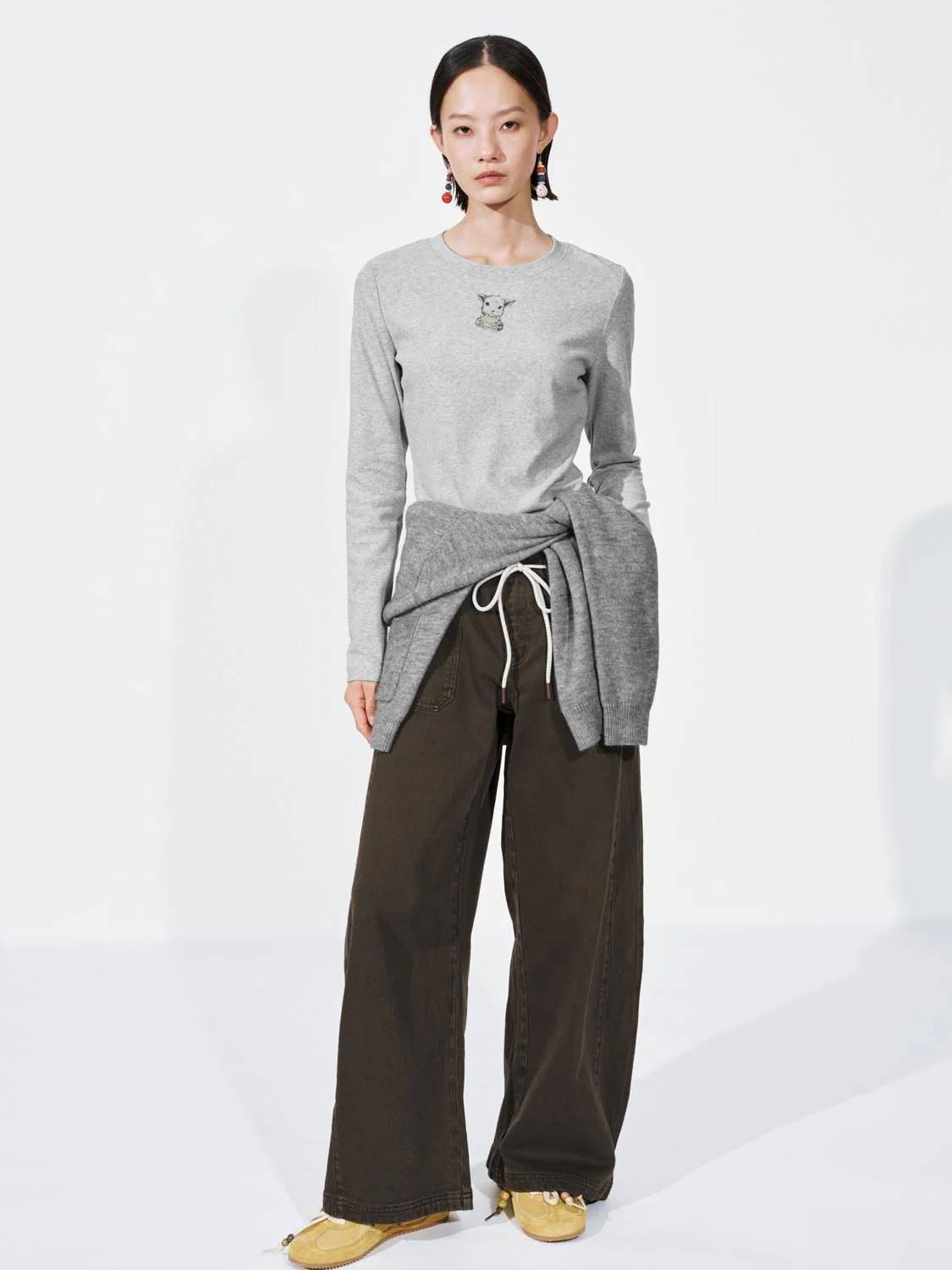 Tie Waist Barrel Leg Jeans - Image 7