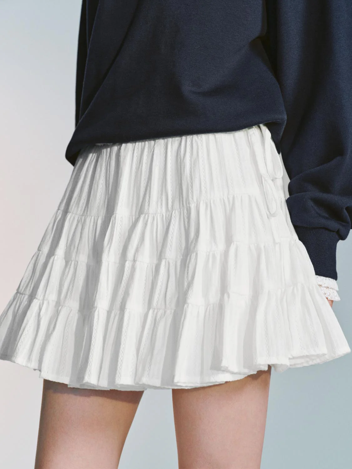 Tiered A-Line Mini Skirts - Image 5