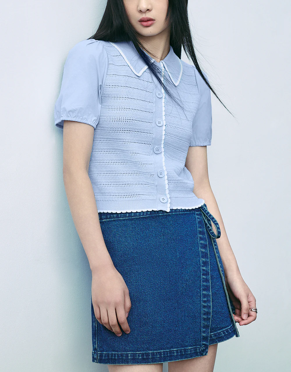 Two Toned Knitted T-Shirt - Image 18
