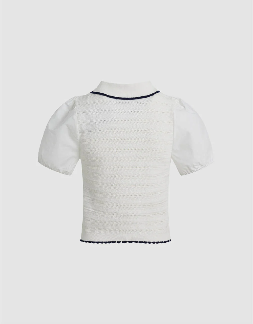 Two Toned Knitted T-Shirt - Image 5