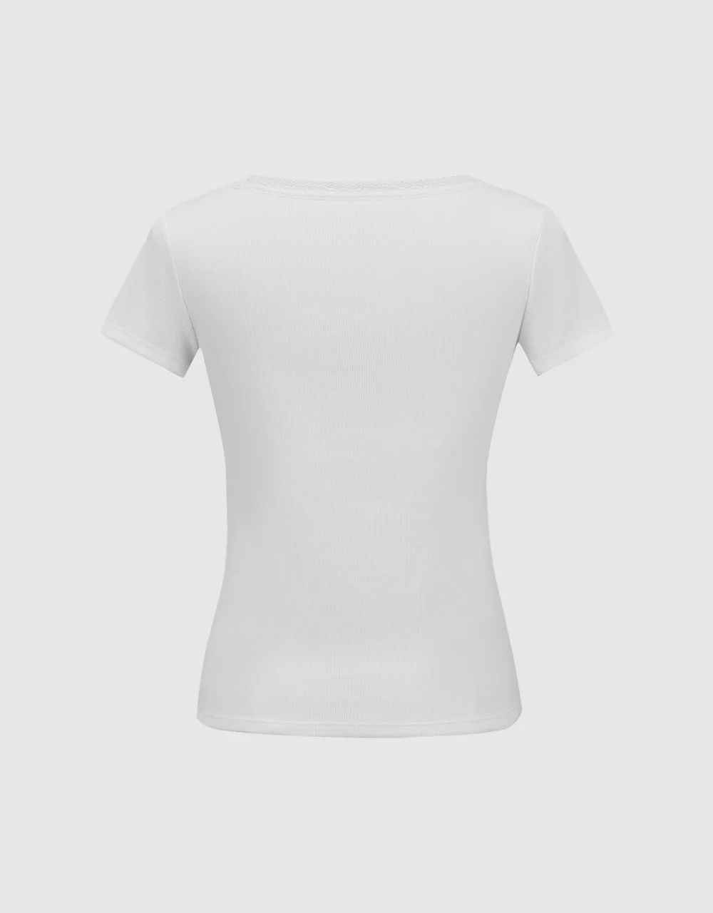 U Neck Skinny T-Shirt - Image 21