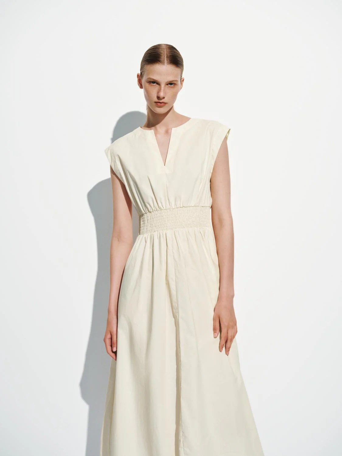 V-Neck Cap Sleeve Skater Dresses - Image 11