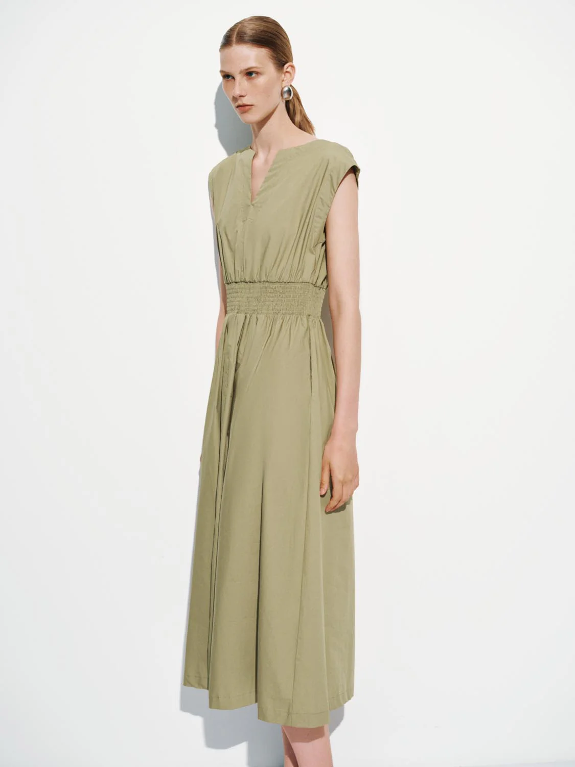 V-Neck Cap Sleeve Skater Dresses - Image 16
