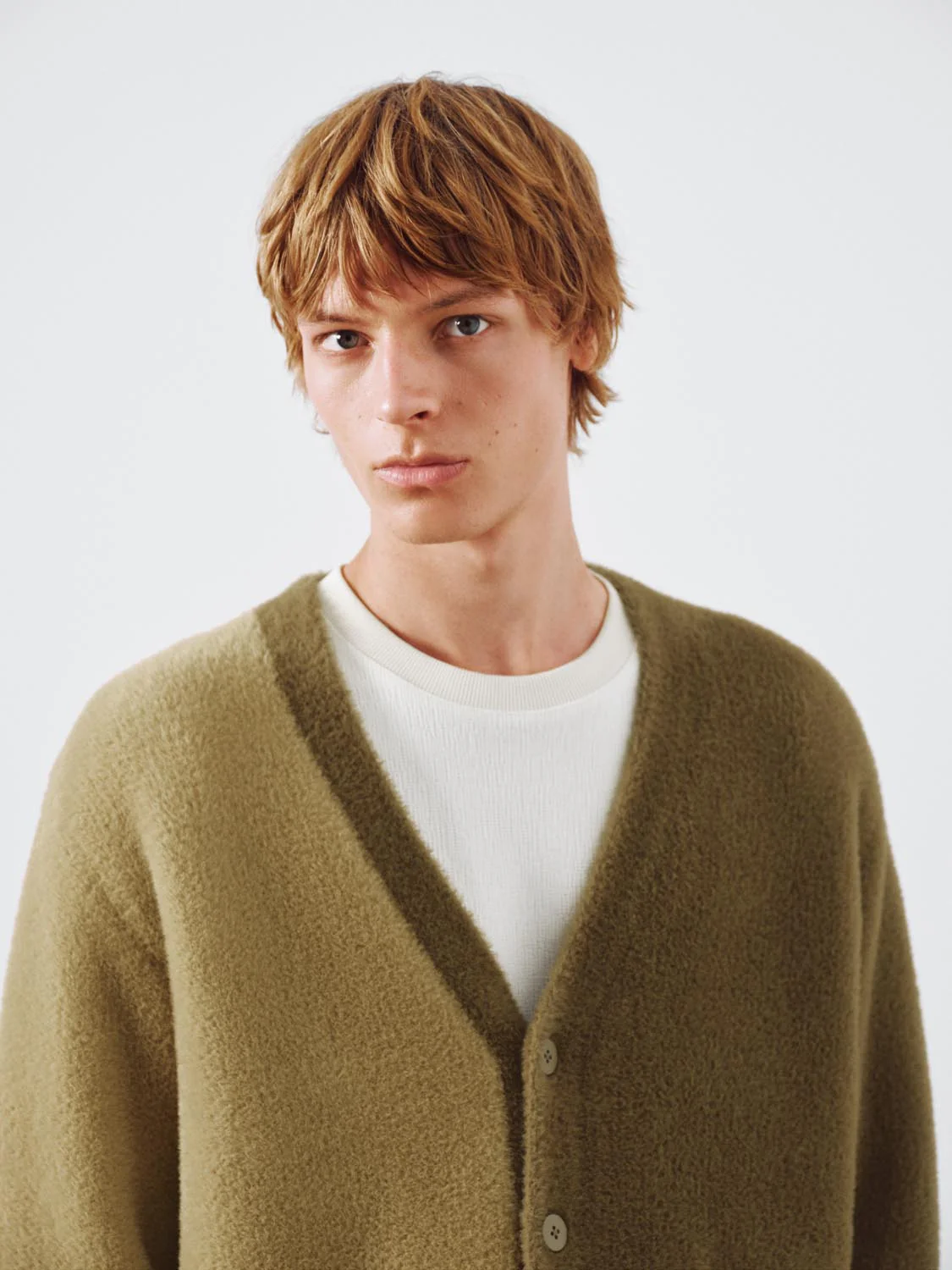 V-Neck Contrast Knitted Cardigans - Image 3