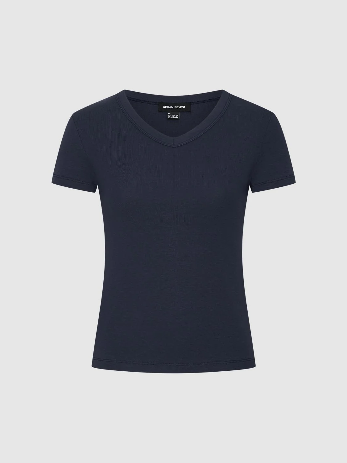 V-Neck Cropped Skinny Fit T-Shirts - Image 15