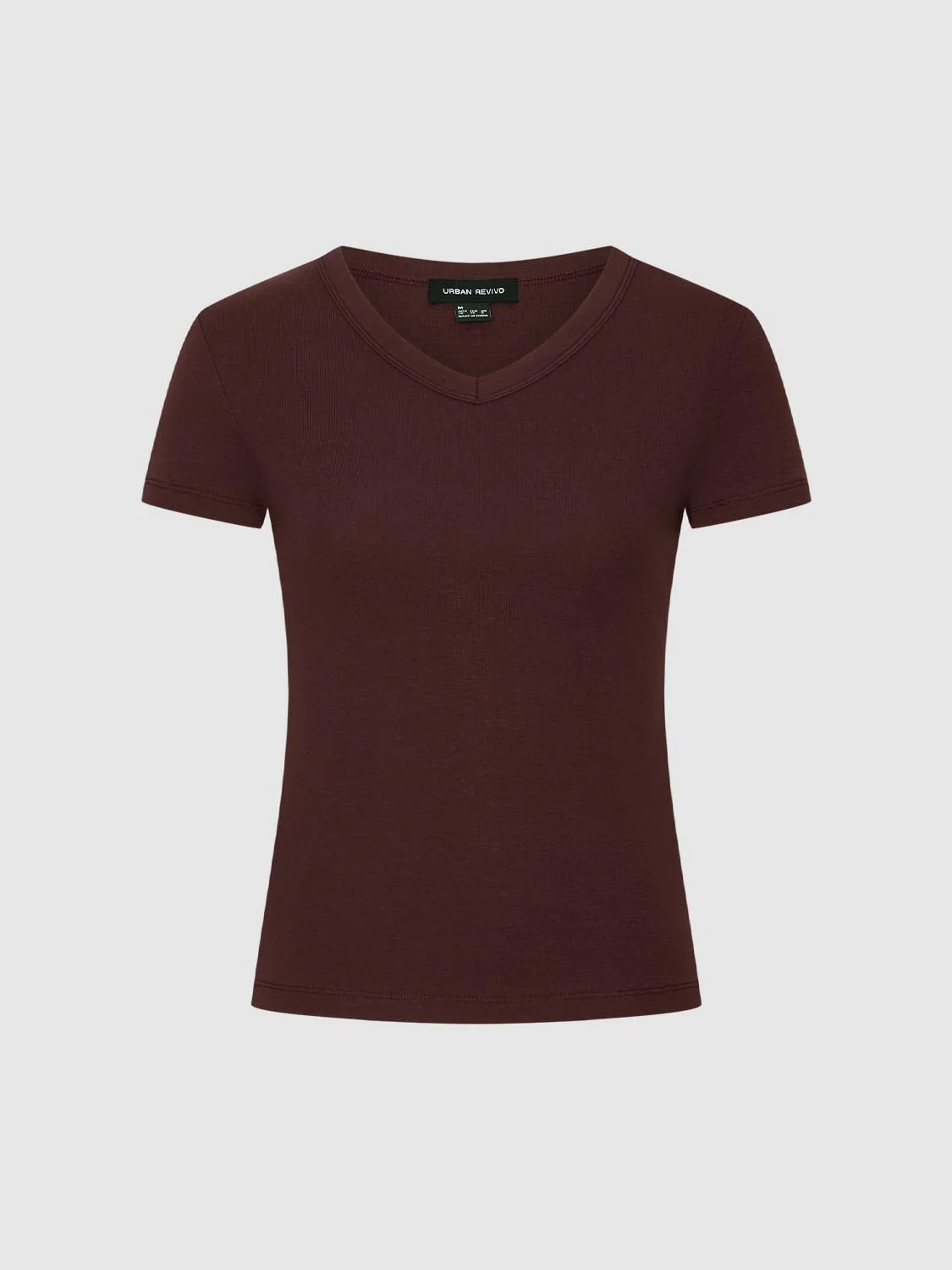 V-Neck Cropped Skinny Fit T-Shirts - Image 7