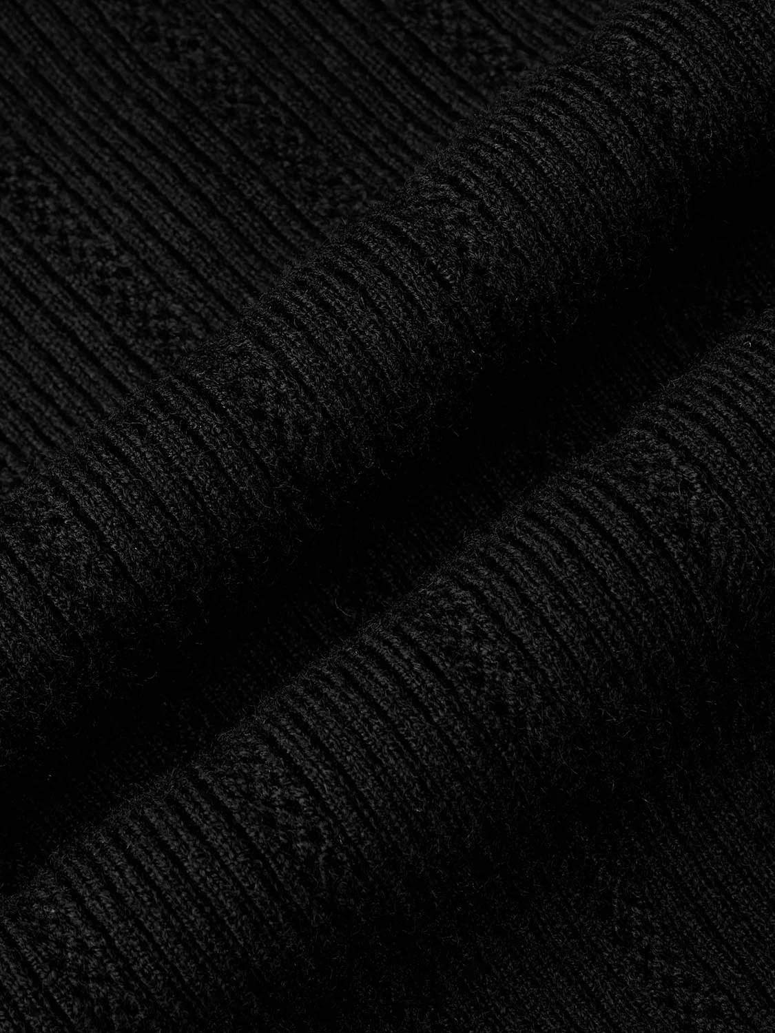V-Neck Lace Trim Henley Neck Knitted T-Shirts - Image 11