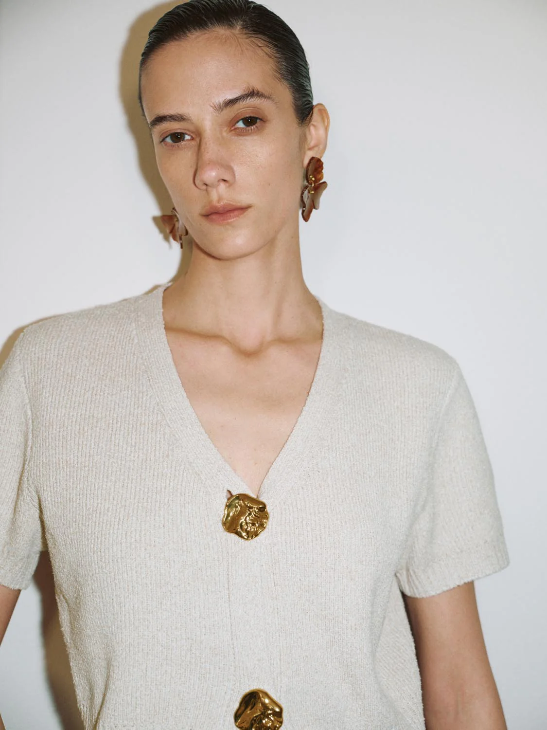 V-Neck Short Sleeve Knitted Cardigans - Image 10