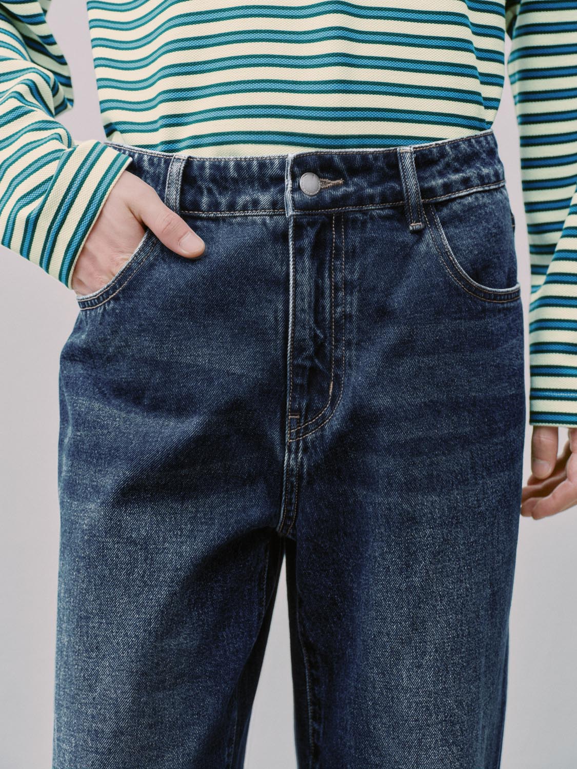 Washed Straight Leg Jeans - Image 6