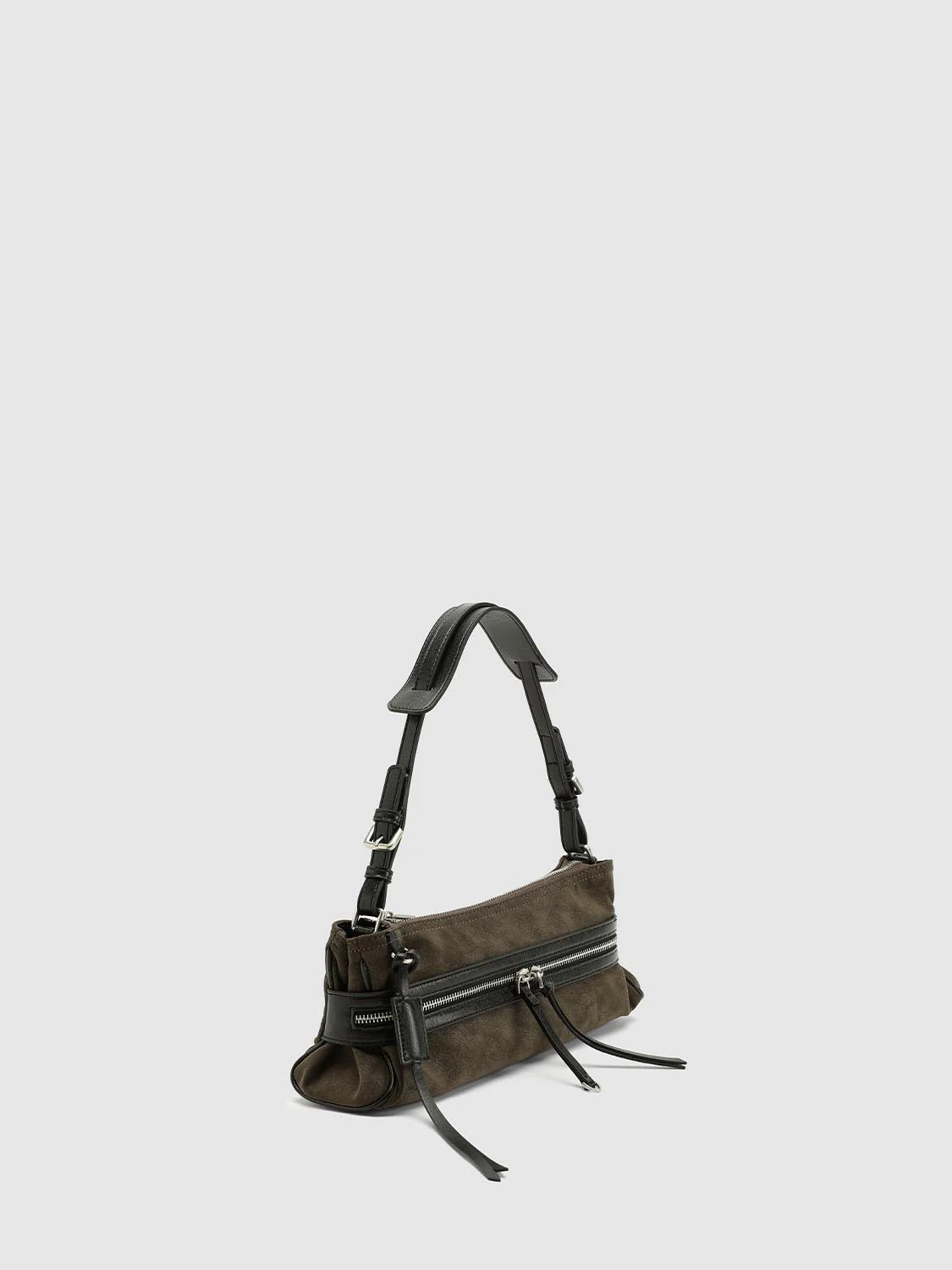 Zip Detail Bowling Shoulder Bags - Image 3