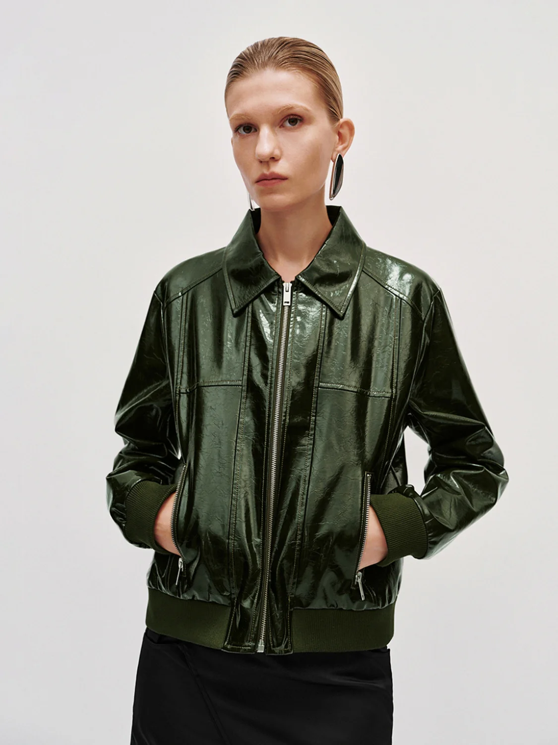 Zip Pockets Bomber Jackets